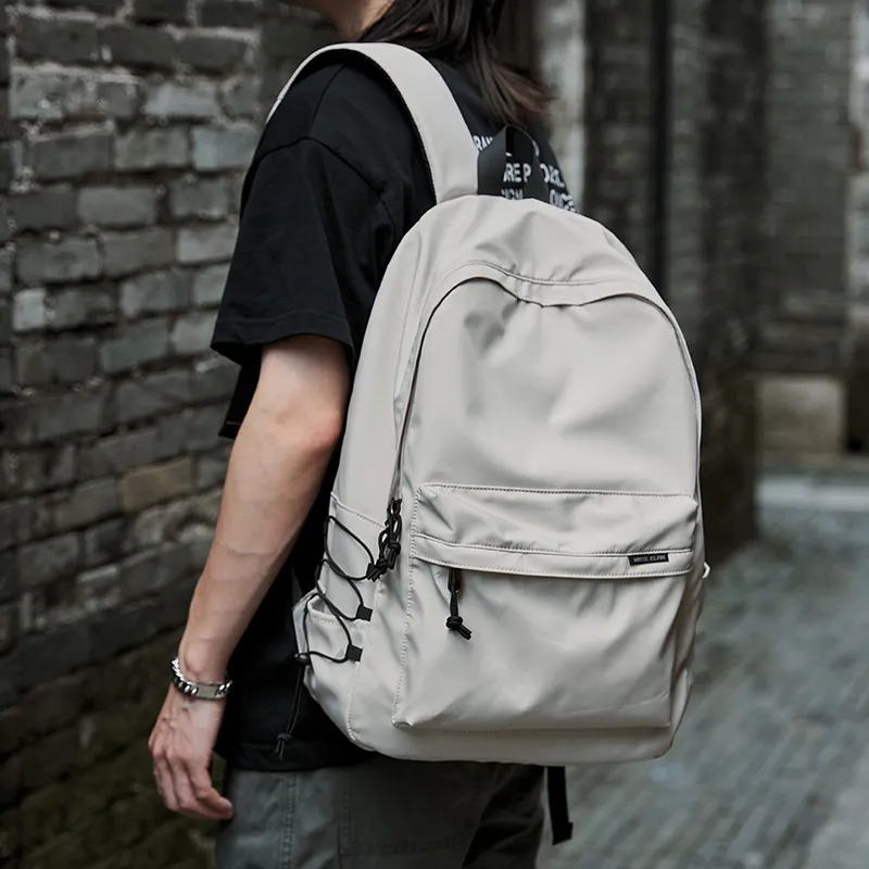 MOYYI Water Repellent Oxford Backpack Large Size Unisex Black/Ecru-4