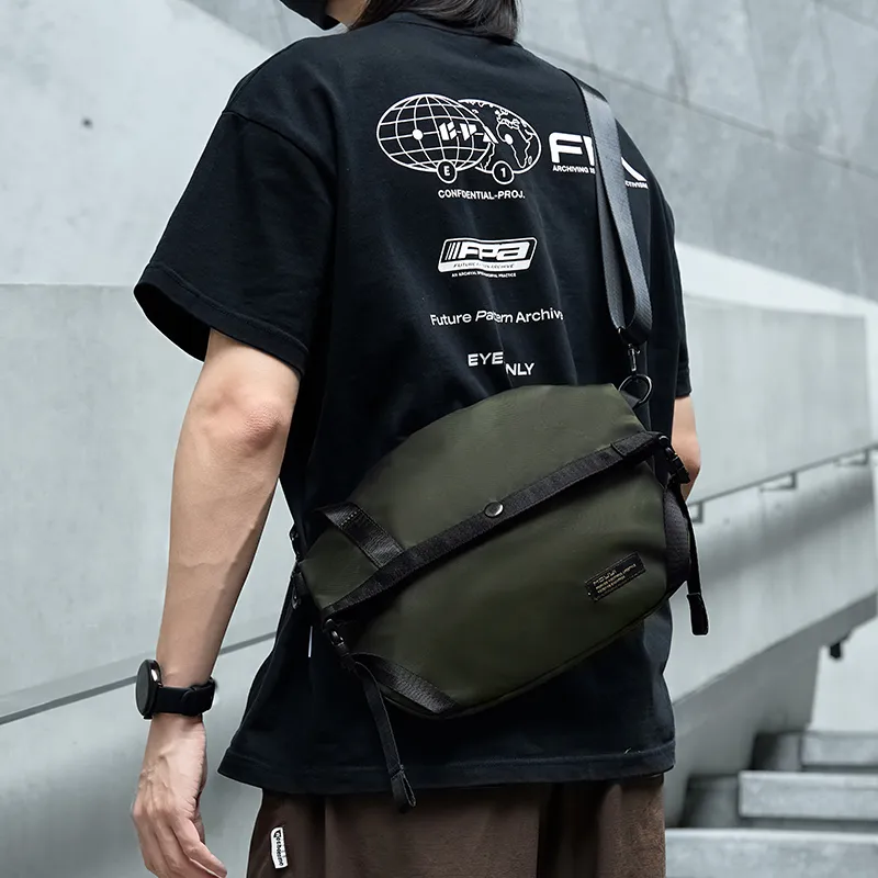 MOYYI Oxford Crossbody Bags Shoulder Bags Men's Army Green-3