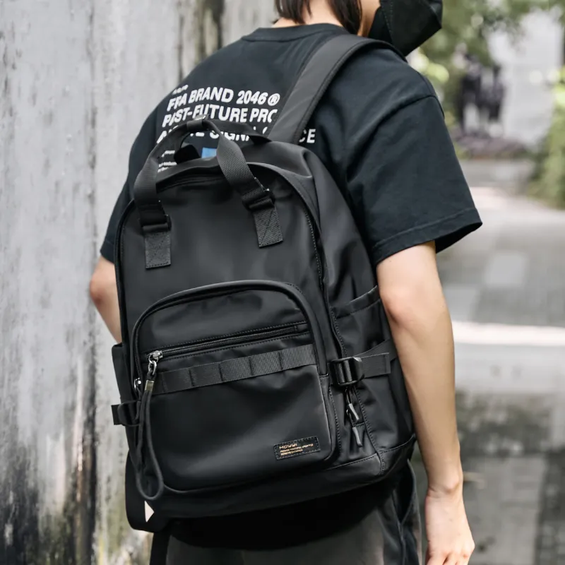 MOYYI Oxford Travel Bags Backpack Regular Unisex Black-3