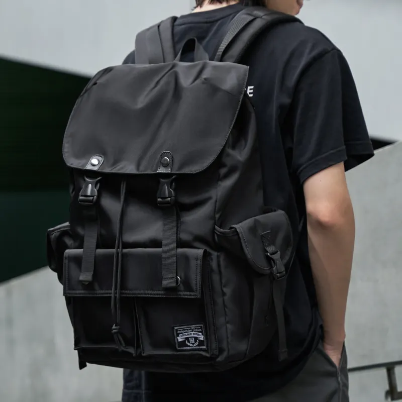 MOYYI Oxford Backpack Men's Dark Green Black Gray-11