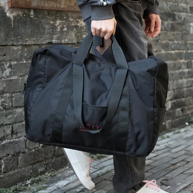 MOYYI Oxford Travel Bag 36L Unisex Black Ecru-4