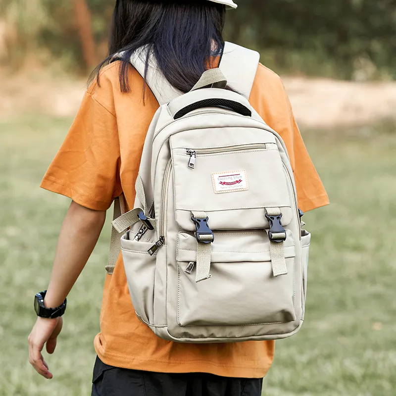 MOYYI Oxford Backpack Unisex Khaki-4