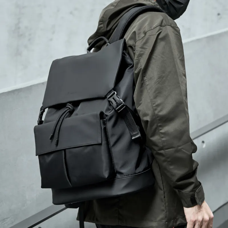 MOYYI Oxford Backpack Regular Unisex Black-3