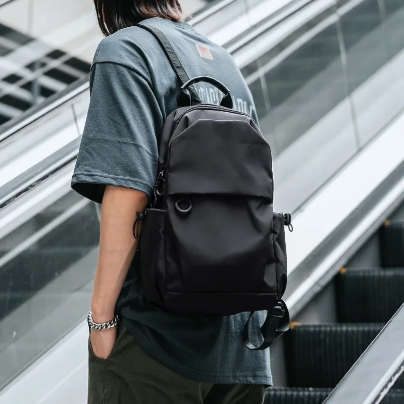 MOYYI Oxford Mini Backpack Regular Unisex Black/Khaki-6