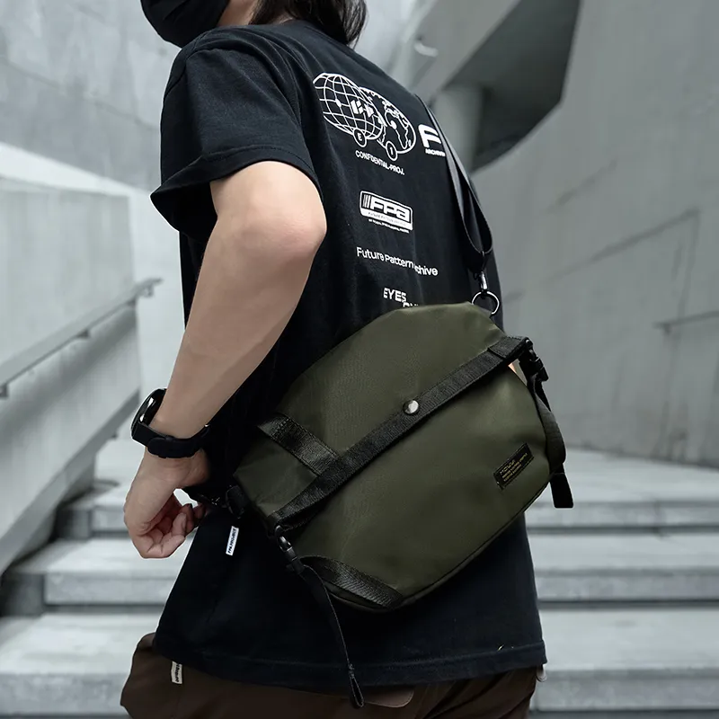 MOYYI Oxford Crossbody Bags Shoulder Bags Men's Army Green-5