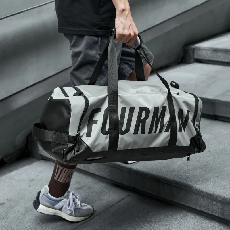 MOYYI Oxford One Shoulder Portable Basketball Bag Crossbody Bag Gym Bag Travel Bag Large Size Men's Gray/Black-5