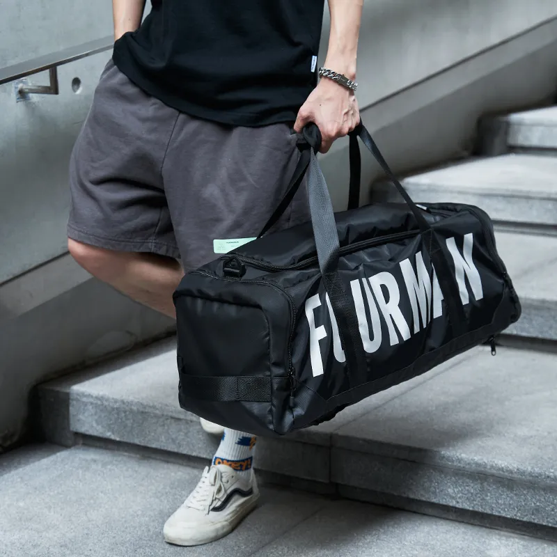 MOYYI Oxford One Shoulder Portable Basketball Bag Crossbody Bag Gym Bag Travel Bag Large Size Men's Gray/Black-11