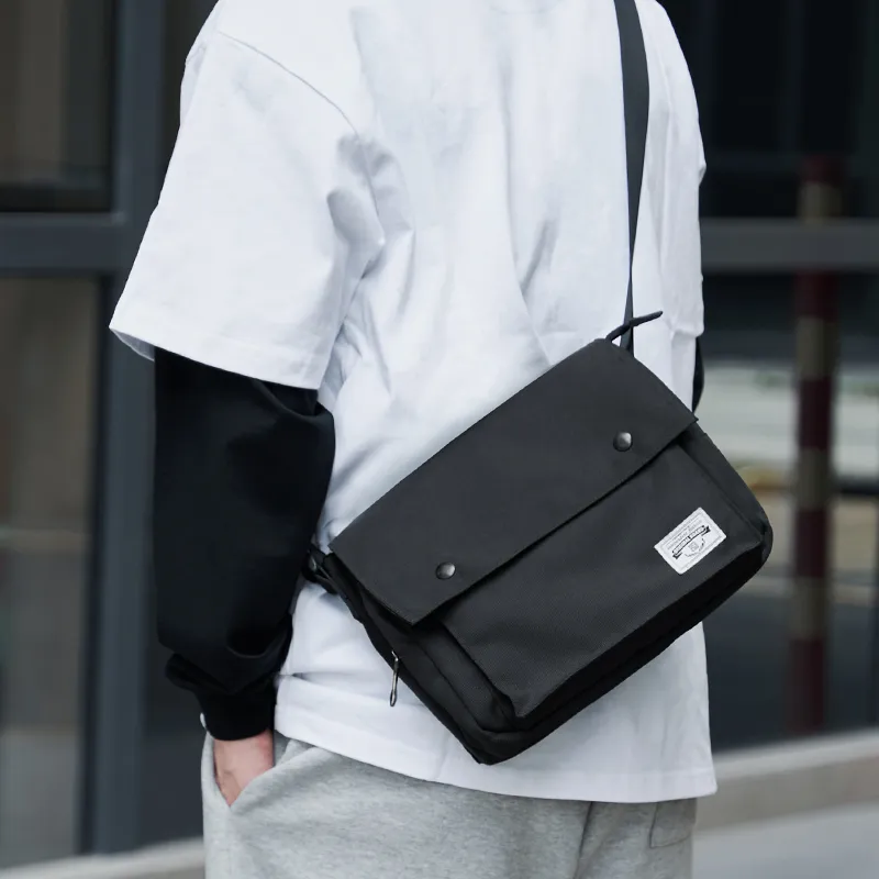 MOYYI Oxford Crossbody Bag Small Size Men's Black-5