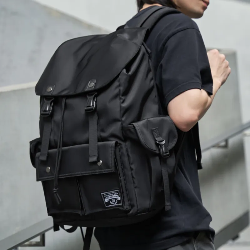 MOYYI Oxford Backpack Men's Dark Green Black Gray-14