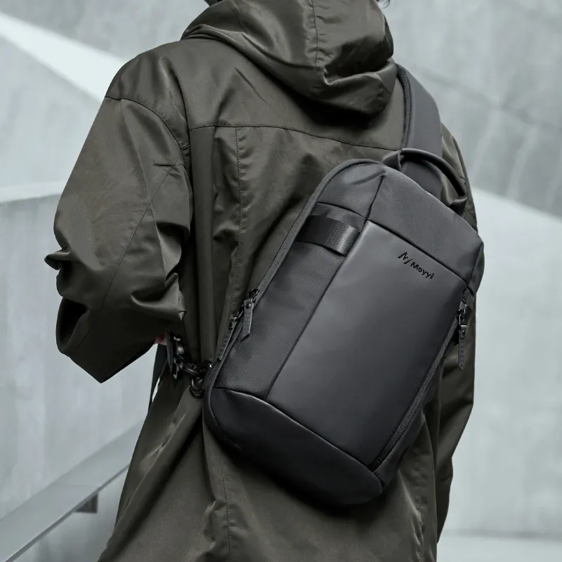 MOYYI Oxford Sling Bag Men's Black-7