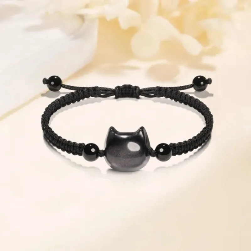 Ryukyu Obsidian Jade Bracelets Unisex-3