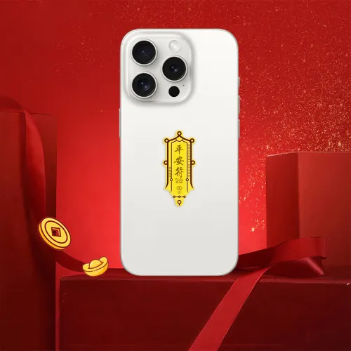 Ryukyu Gold Sheet Cell Phone Sticker Unisex