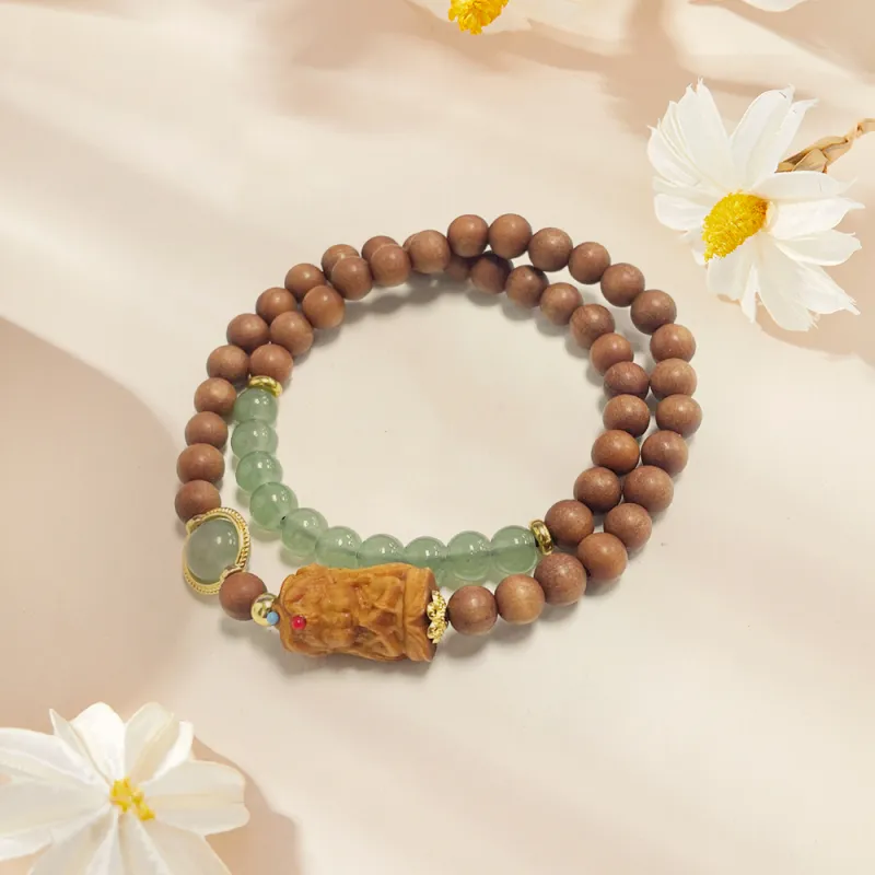 Ryukyu Barbie Sandalwood Bracelets Unisex-3