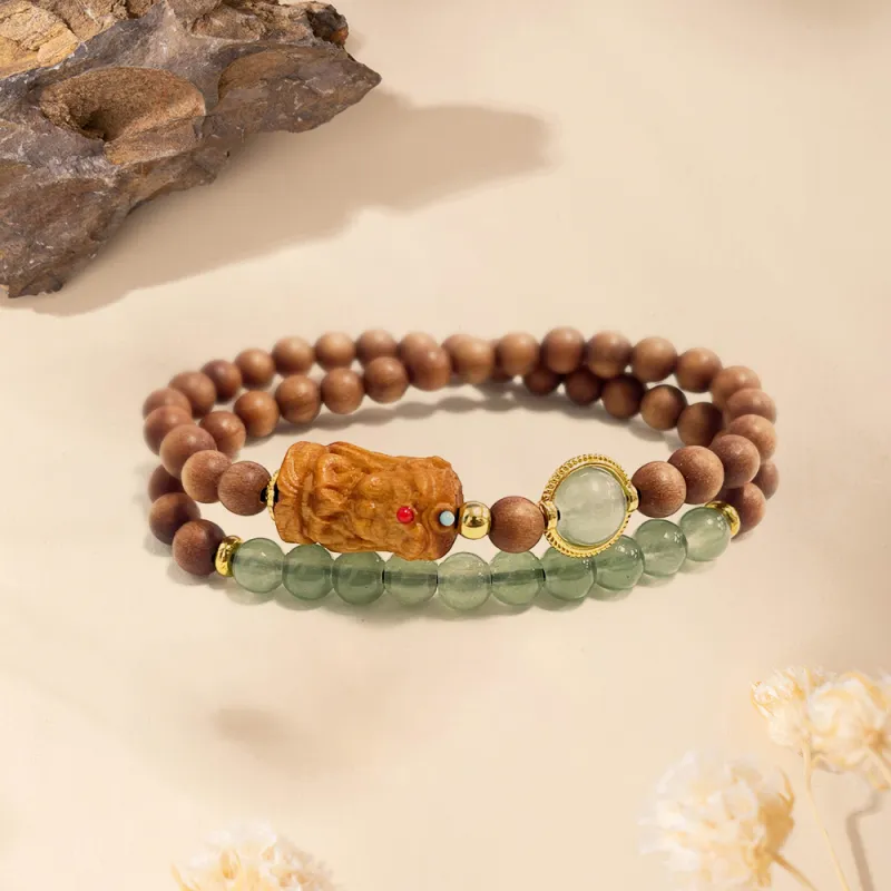 Ryukyu Barbie Sandalwood Bracelets Unisex-2