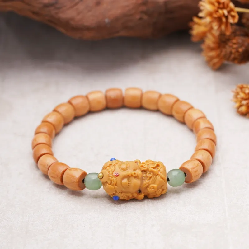 Ryukyu Barbie Sandalwood Bracelets Unisex-3