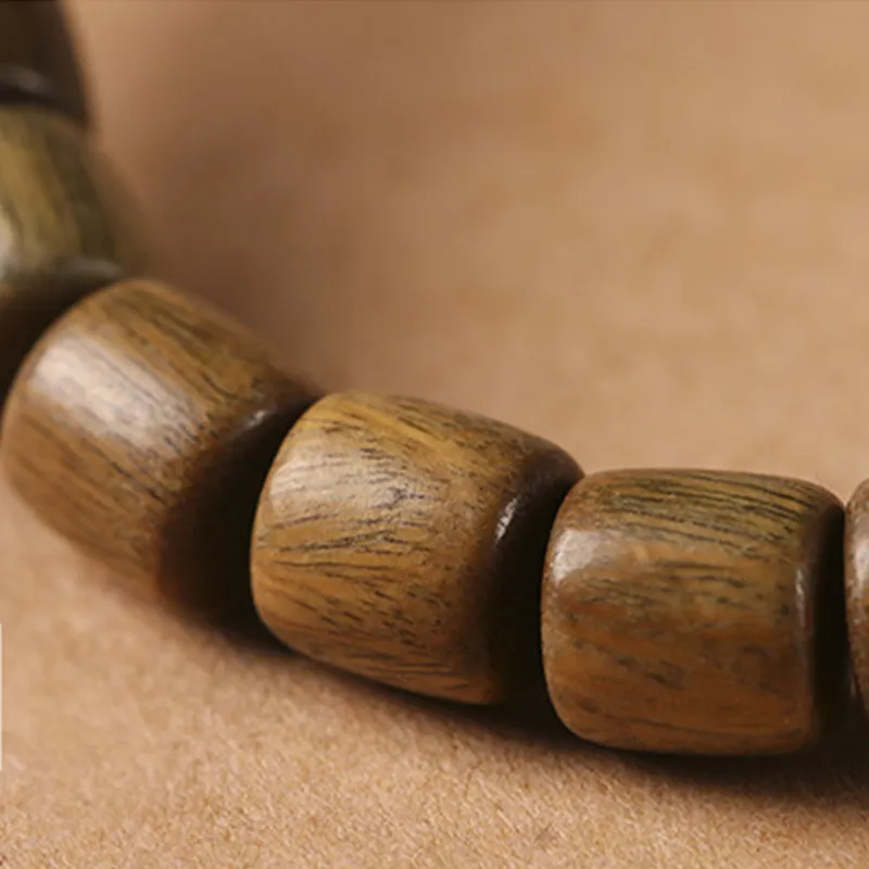 Ryukyu Green Sandalwood Wooden Bracelets Unisex-4