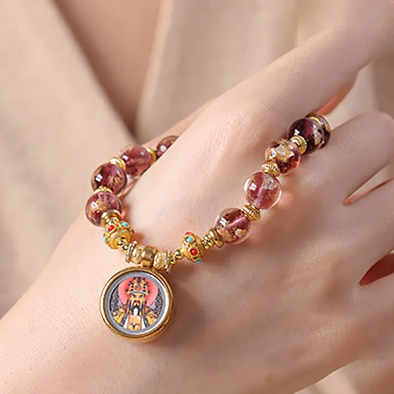 Ryukyu Colored Glaze Jade Bracelets Unisex-11