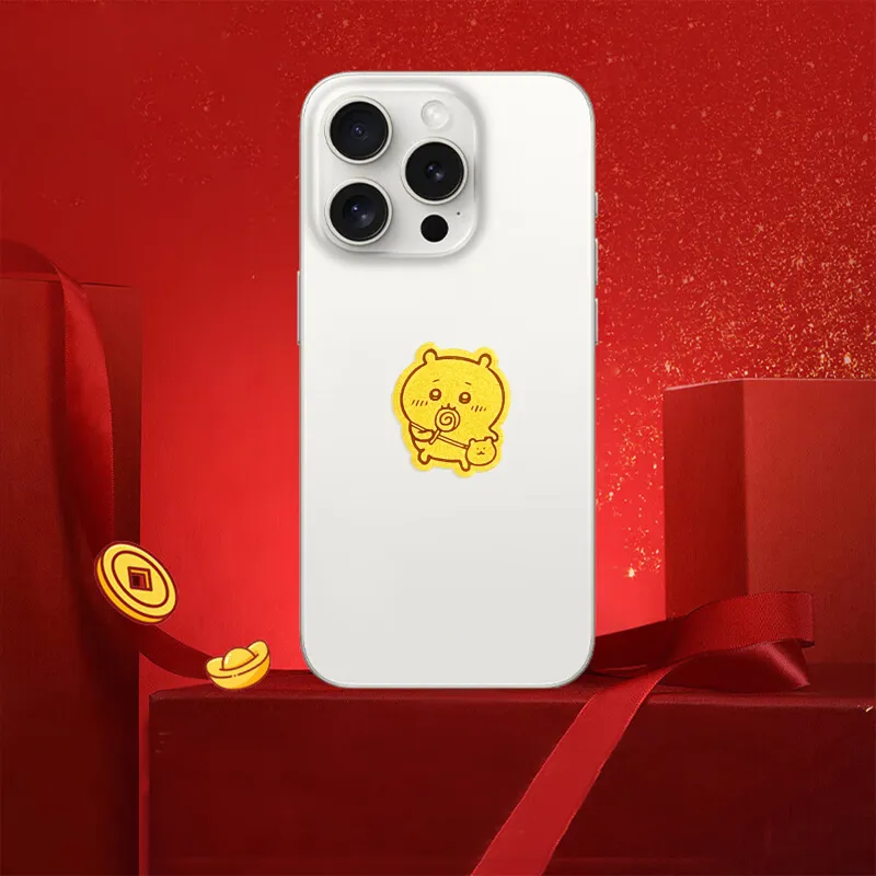Ryukyu Gold Cell Phone Sticker Unisex-5
