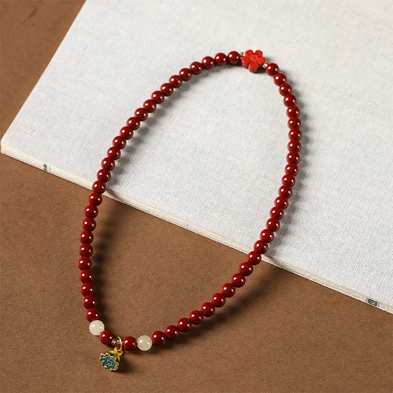 Ryukyu Reconstructed Cinnabar Bracelets Women's-3