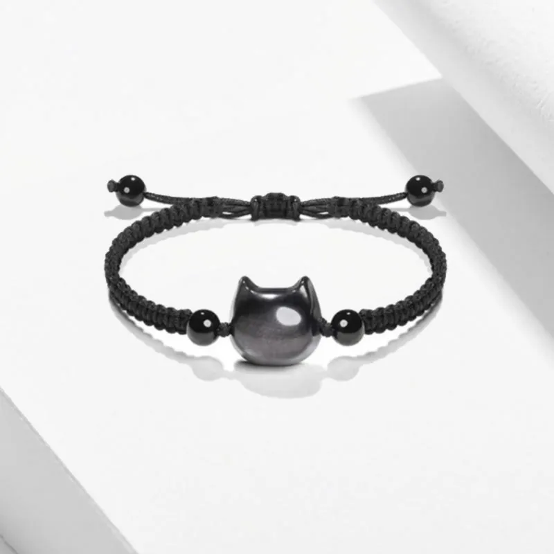 Ryukyu Obsidian Jade Bracelets Unisex-4