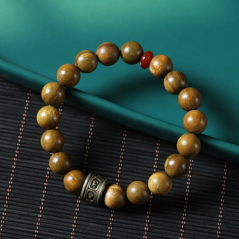 Ryukyu Green Sandalwood Wooden Bracelets Unisex-2