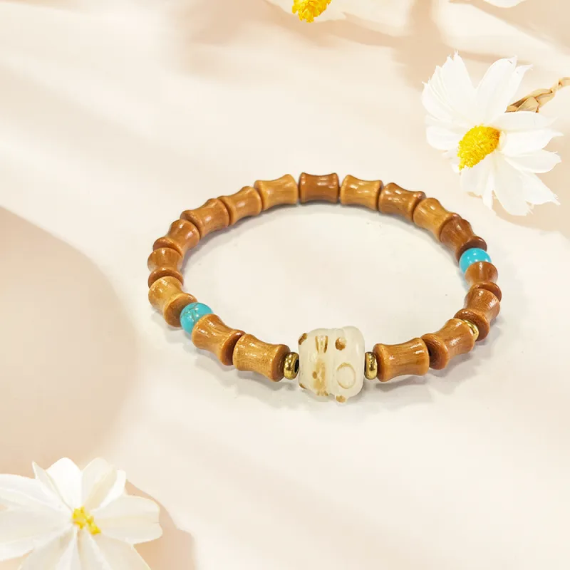 Ryukyu Barbie Sandalwood Bracelets Unisex-3