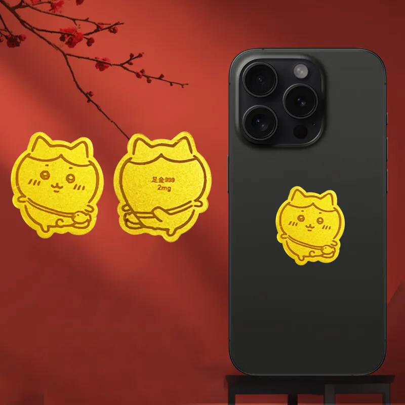 Ryukyu Gold Cell Phone Sticker Unisex-4