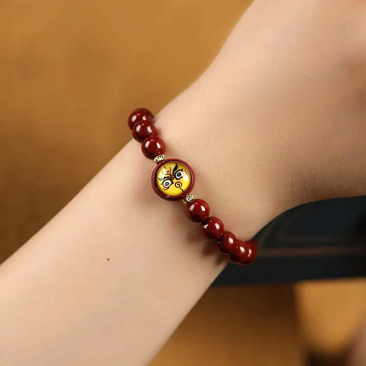 Ryukyu Cinnabar Jade Bracelets Unisex-1
