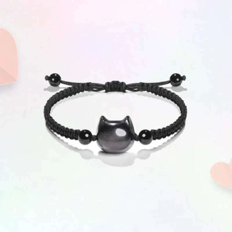 Ryukyu Obsidian Jade Bracelets Unisex-5