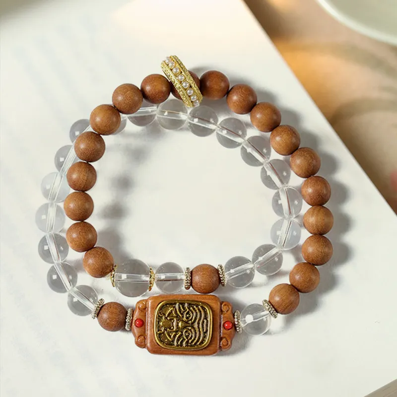 Ryukyu Barbie Sandalwood Wooden Bracelets Unisex-2