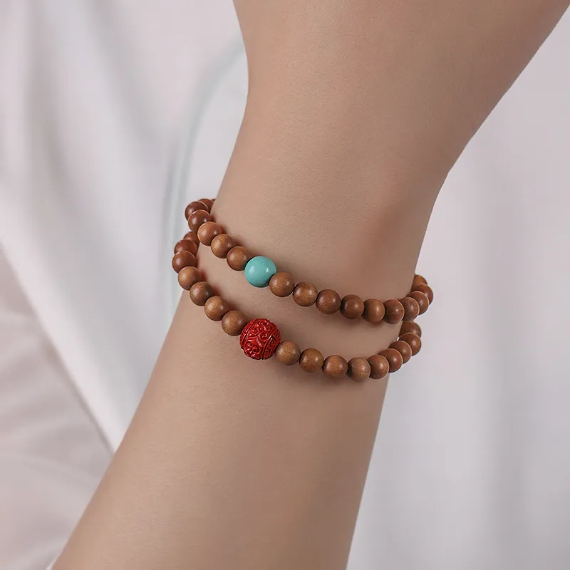Ryukyu Barbie Sandalwood Bracelets Unisex-5
