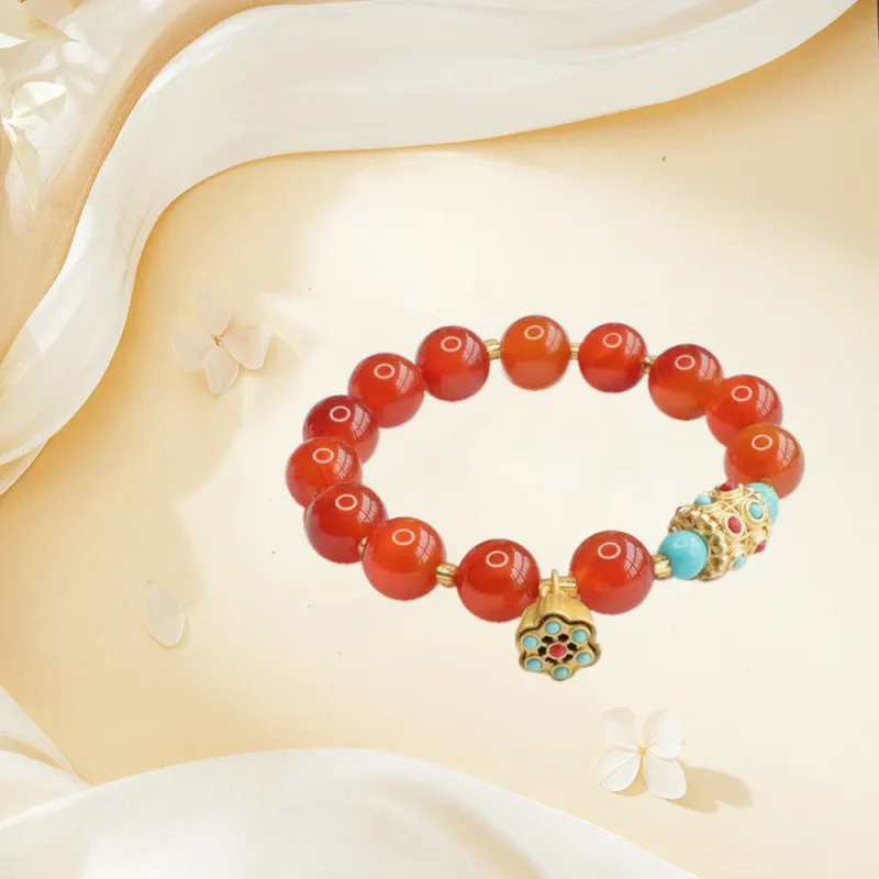 Ryukyu Natural Agate Bracelets Women's-2