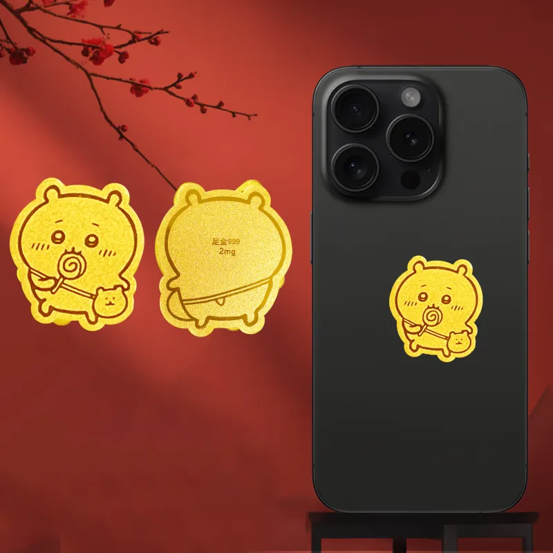 Ryukyu Gold Cell Phone Sticker Unisex-3