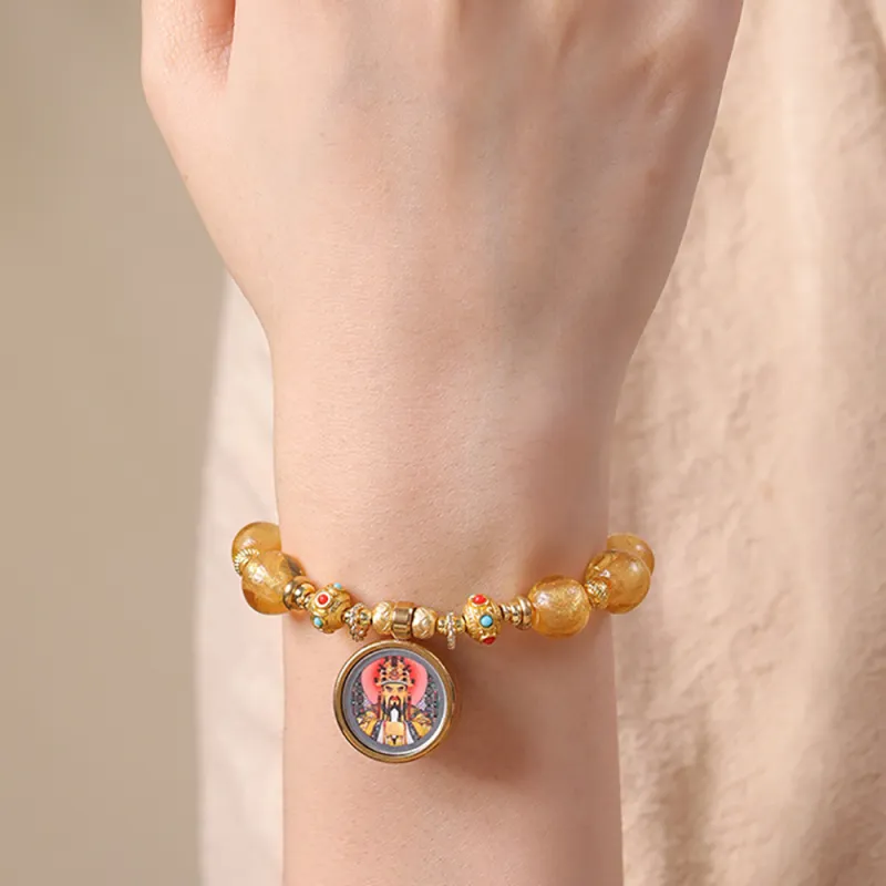 Ryukyu Colored Glaze Jade Bracelets Unisex-4