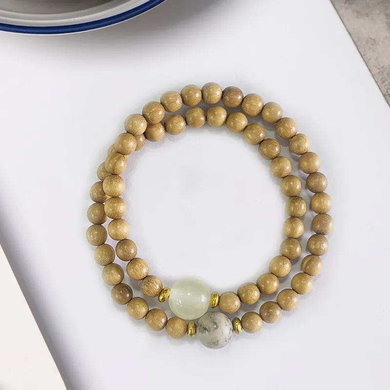 Ryukyu Milky Agarwood Bracelets Unisex-1
