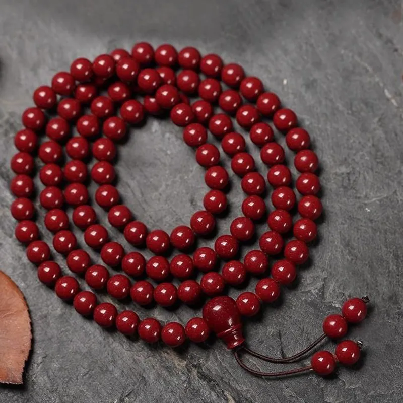 Ryukyu Reconstructed Cinnabar Jade Bracelets Unisex-1