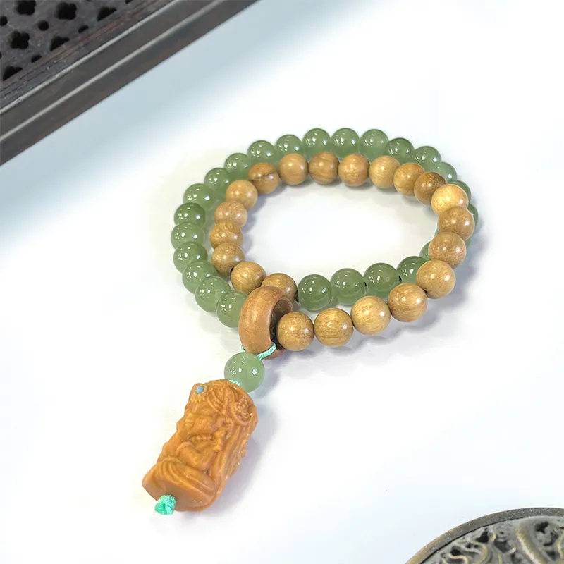 Ryukyu Milky Agarwood Bracelets Unisex-2
