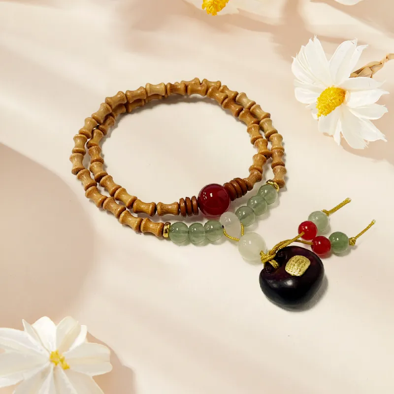 Ryukyu Barbie Sandalwood Bracelets Unisex-2
