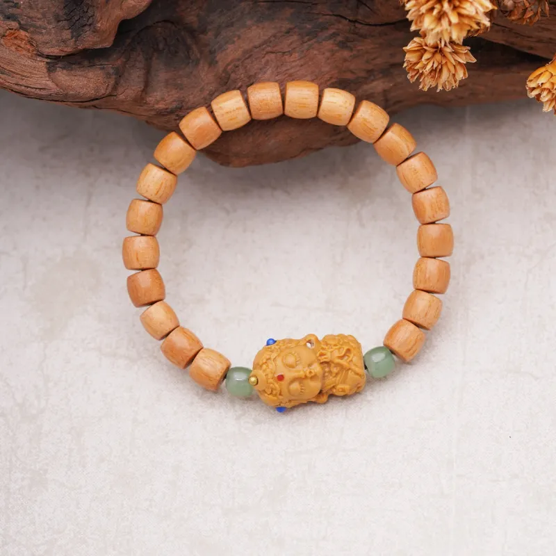 Ryukyu Barbie Sandalwood Bracelets Unisex-2