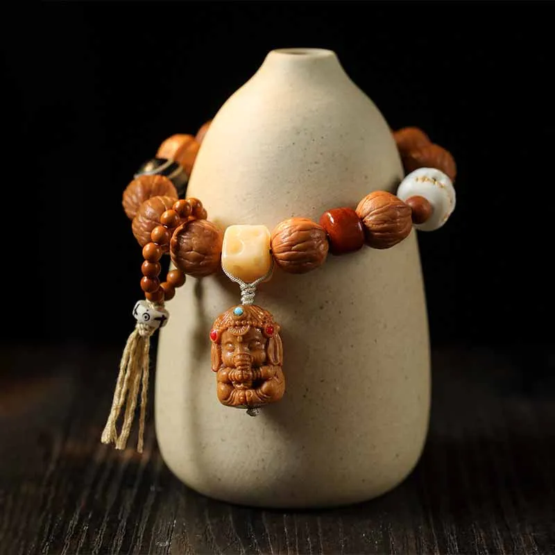 Ryukyu Peach Pits Bracelets Unisex-2