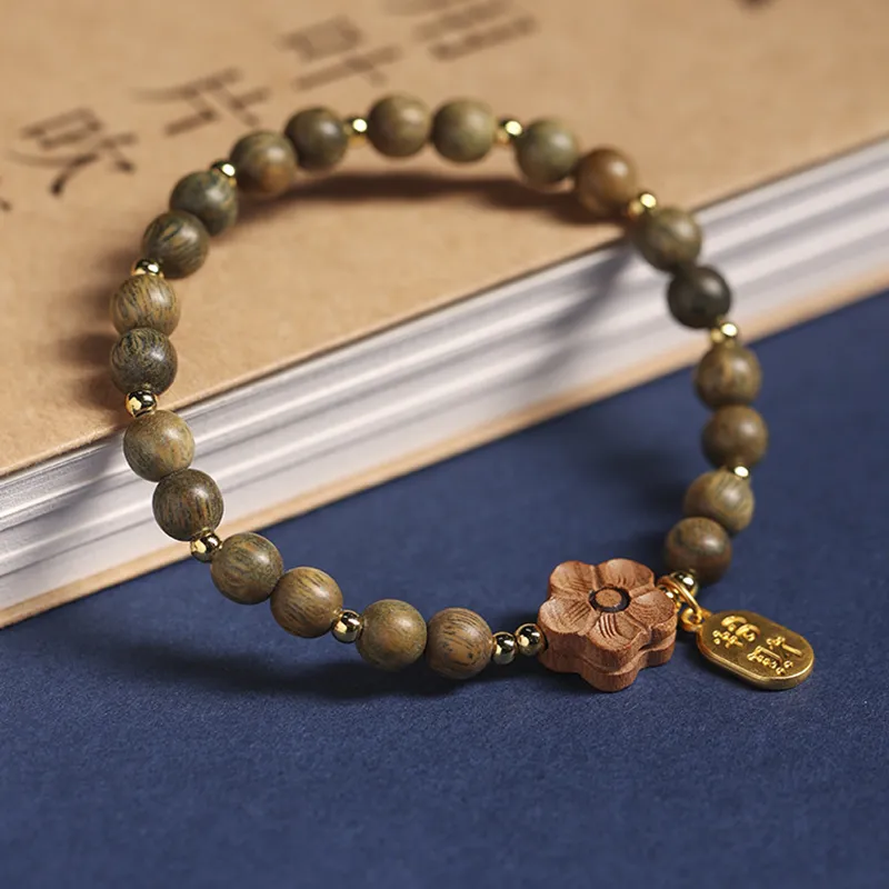 Ryukyu Green Sandalwood Bracelets Unisex-3