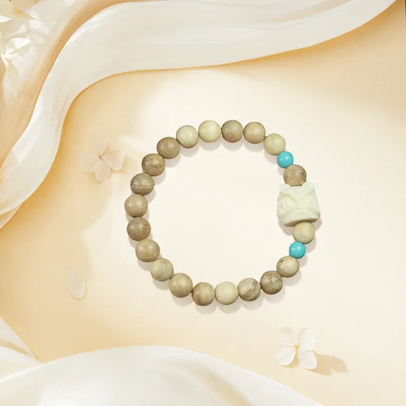 Ryukyu Milky Agarwood Bracelets Unisex-3