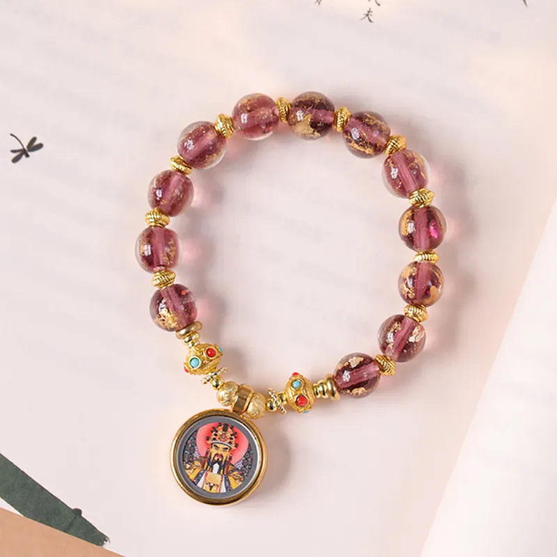 Ryukyu Colored Glaze Jade Bracelets Unisex-10