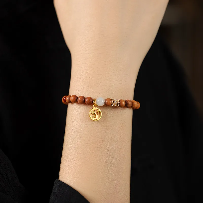 Ryukyu Barbie Sandalwood Bracelets Unisex-3