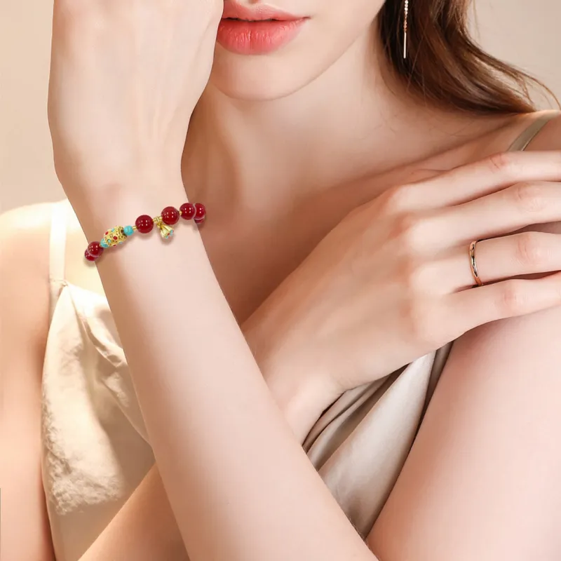 Ryukyu Natural Agate Bracelets Women's-4