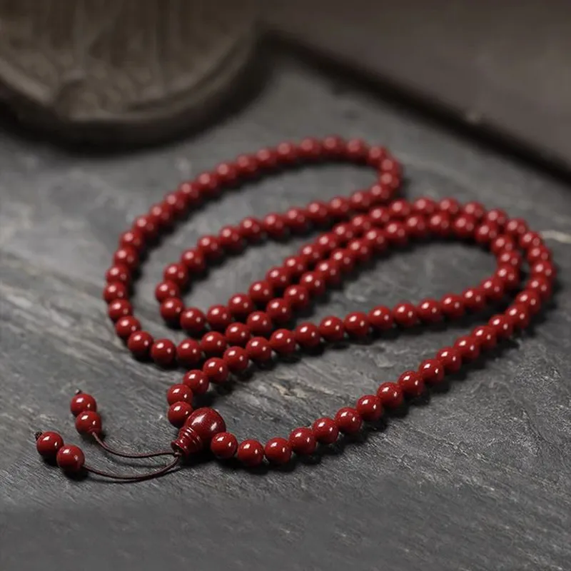 Ryukyu Reconstructed Cinnabar Jade Bracelets Unisex-2