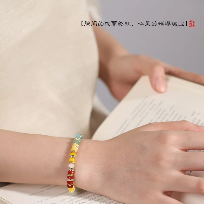 Ryukyu Colored Glaze Bracelets Unisex-5