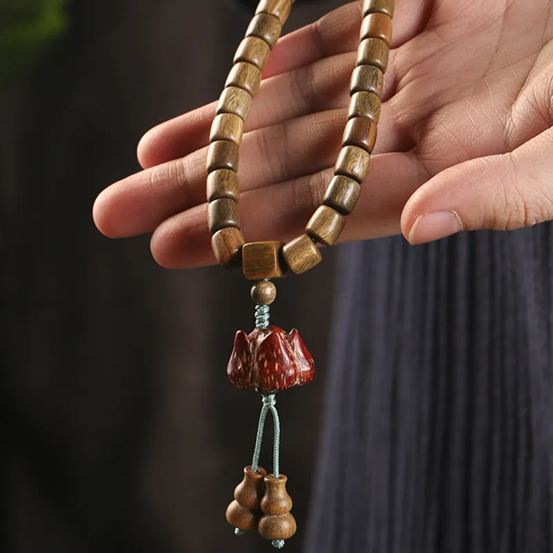 Ryukyu Green Sandalwood Wooden Bracelets Unisex-7