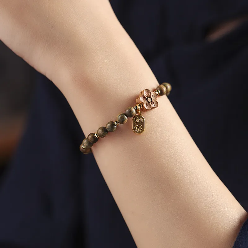 Ryukyu Green Sandalwood Bracelets Unisex-5
