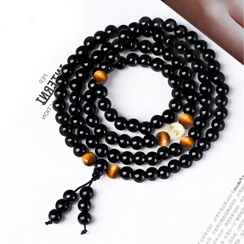 Ryukyu Obsidian Bracelets Unisex-2